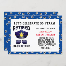 Convite Detenção do Agente Policial Engraçado Buraco