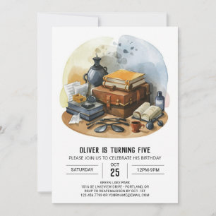 Convite Detetive de Óculos de Espião Elegante Birthday