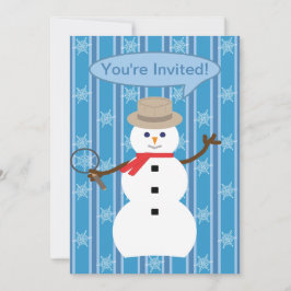 Convite Detetive Snowman de Natal divertido e Rico