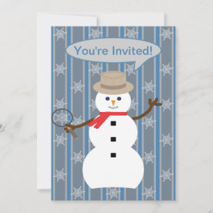 Convite Detetive Snowman de Natal divertido e Rico