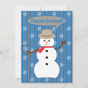 Convite Detetive Snowman de Natal divertido e Rico