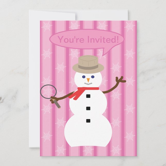 Convite Detetive Snowman de Natal divertido e Rico (Frente)