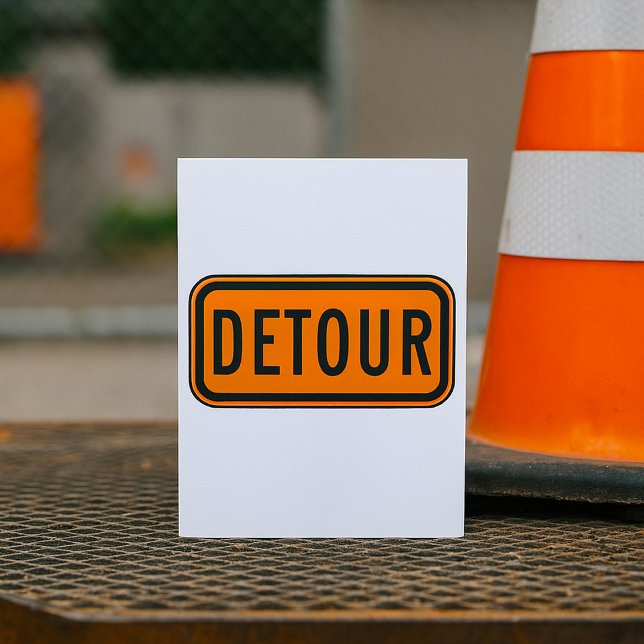 Convite Detour Road Sign (Criador carregado)