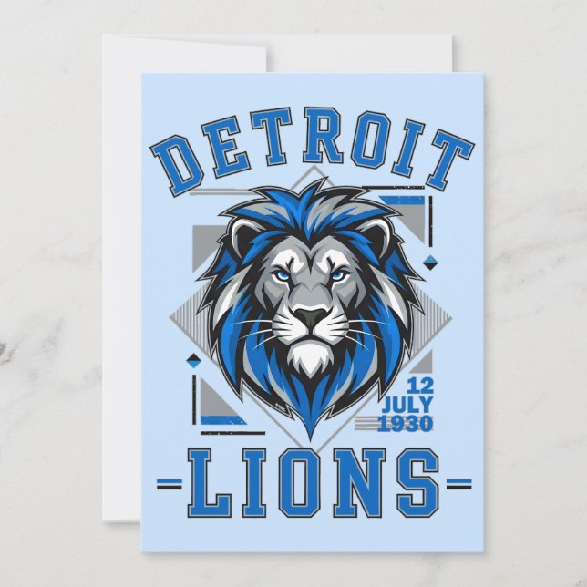 Convite Detroit Lions futebol (Frente)