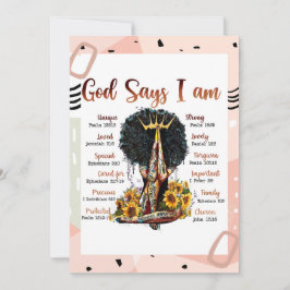 Convite Deus diz que eu sou cristã negra Melanin Sista