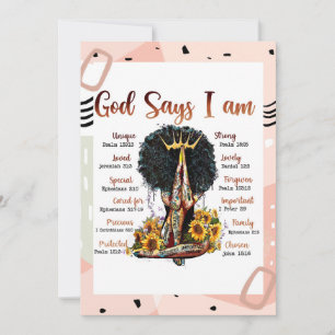 Convite Deus diz que eu sou cristã negra Melanin Sista