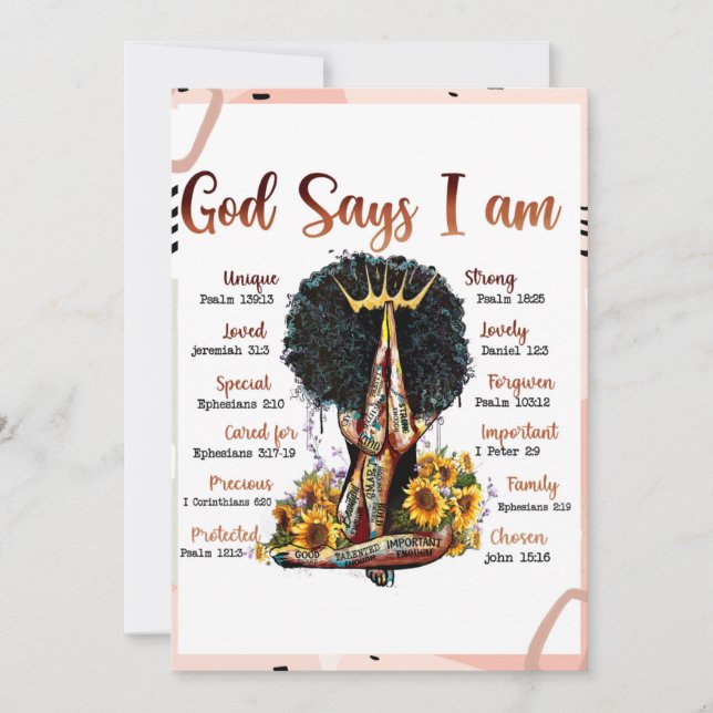 Convite Deus diz que sou negra cristã, Sista Melanin (Frente)