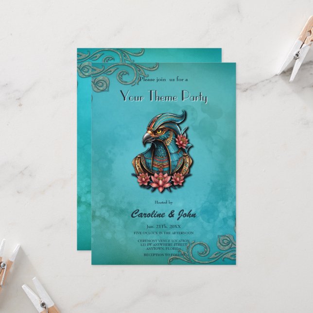 Convite Deus do Falcão Egípcio. (Frente/Verso In Situ)