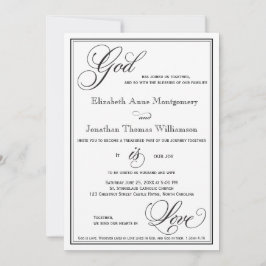 Convite Deus é Amor, Script Christian Invitation