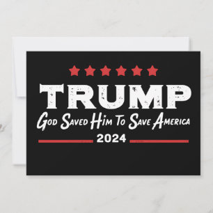Convite Deus O Salvou Para Salvar A América Trump 47