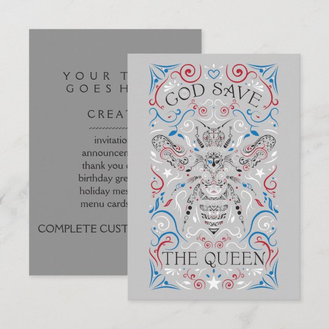 Convite deus salve a rainha (Frente/Verso)