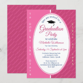 Convite DEUS SERÁ O Pink Graduado em GLÓRIA