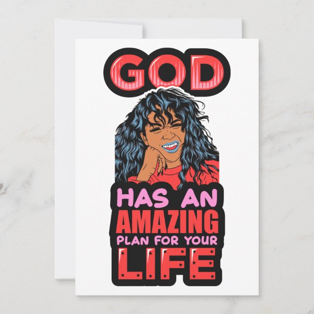 Convite Deus Tem Um Plano Incrível Para Sua Mulher Negra. (Frente)