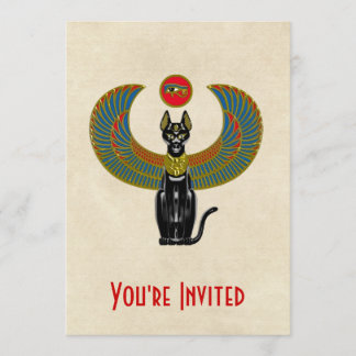 Convite Deusa de Gato Egípcia