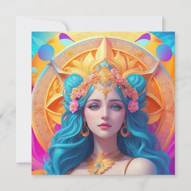Convite Deusa Grega Afrodite em seu Esplendor (Frente)