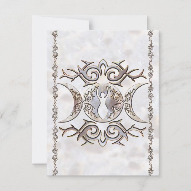 Convite Deusa tripla da pedra lunar da lua (Frente)