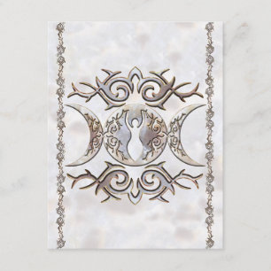 Convite Deusa tripla da pedra lunar da lua