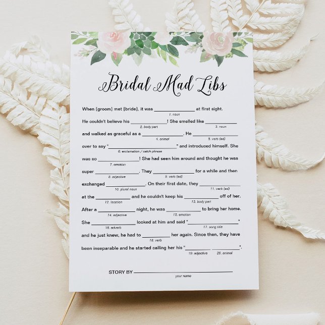 Convite Devon Chá de panela Libs, Preencha o Jogo dos Vazi (Criador carregado)