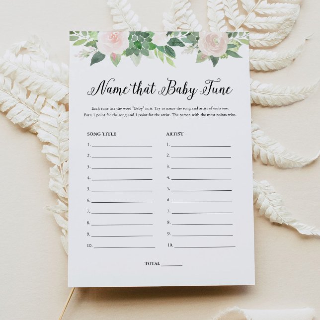 Convite DEVON Floral Name Aquele Jogo De Chá de fraldas De (Criador carregado)