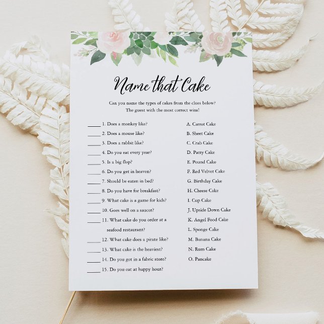 Convite DEVON - Nome que Cake Chá de panela Game Card (Criador carregado)