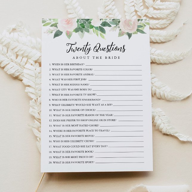 Convite DEVON Vinte perguntas sobre o jogo da noiva (Criador carregado)