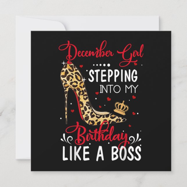 Convite Dezembro Garota entrando no meu aniversário como u (Frente)