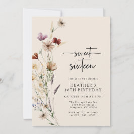 Convite Dezesseis aniversários