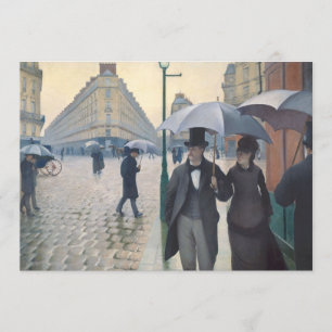 Convite Dia chuvoso da rua de Gustave Caillebotte Paris