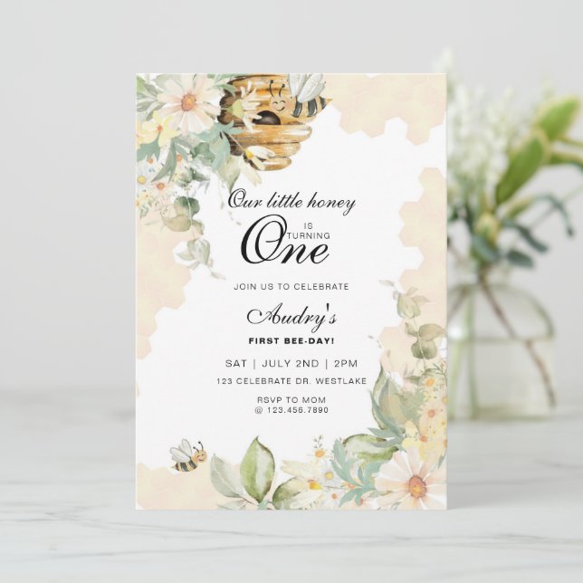 Convite Dia da Abelha, Primeiro tema de Abelhas de Anivers (Em pé/Frente)