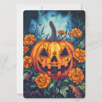 Convite Dia da Abóbora com Marigold Surround