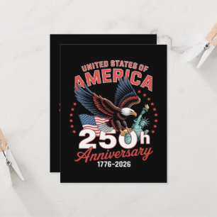 Convite Dia da Independência 250º Aniversário EUA Patrióti
