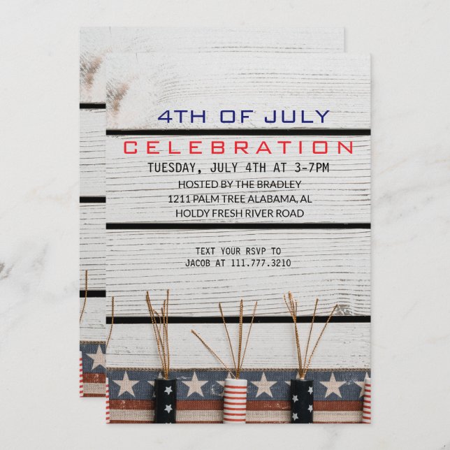 Convite Dia da Independência da Madeira Russa no 4 de julh (Frente/Verso)