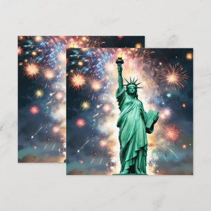 Convite Dia Da Independência Dos Fogos De Artifício Da Lib
