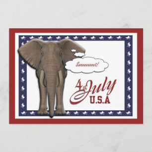 Convite Dia da Independência engraçado do 4 de julho