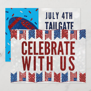 Convite Dia da Independência Personalize 4 de julho Convi
