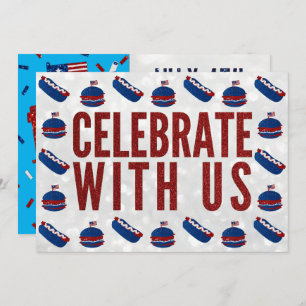 Convite Dia da Independência Picnic 4 de julho