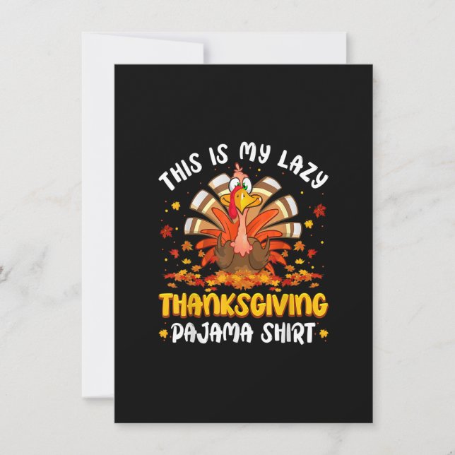 Convite Dia Da Turquia Este É O Meu Preguiçoso Ação De Gra (Frente)