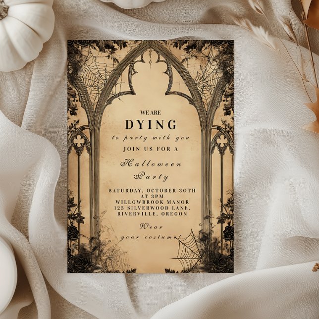 Convite Dia das Bruxas da Catedral Gótica (Criador carregado)