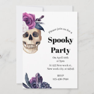 Convite Dia das Bruxas de Festa Spooky