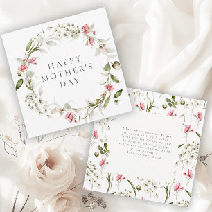 Convite Dia das Mães Floral em Aquarela Elegante
