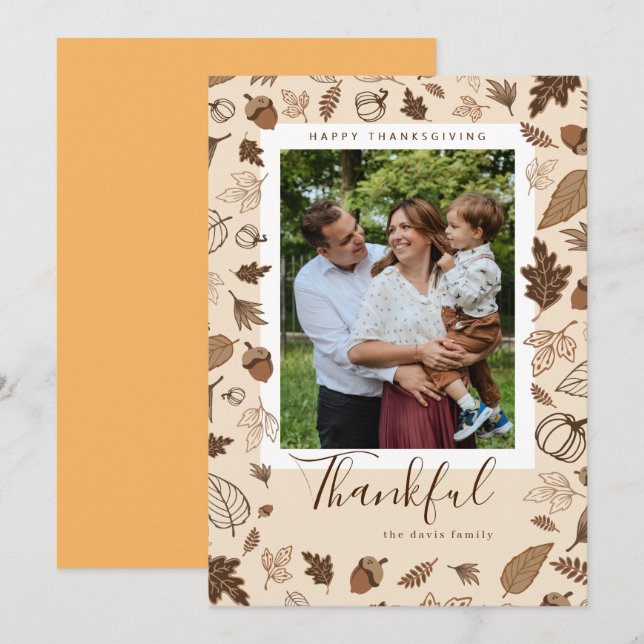Convite Dia de Ação de Graças (Frente/Verso)