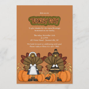 Convite Dia de Ação de Graças da Turquia