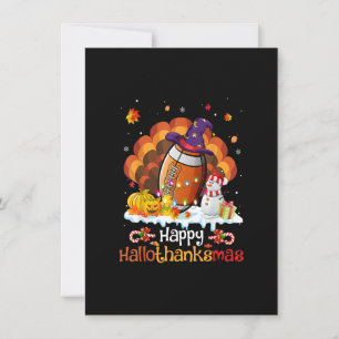 Convite Dia de Ação de Graças de Halloween Hallotha