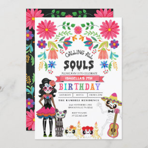 Convite Dia de Aniversário do Dia das Bruxas Mortas