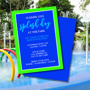 Convite Dia de apresentação no evento de verão do Park Fun