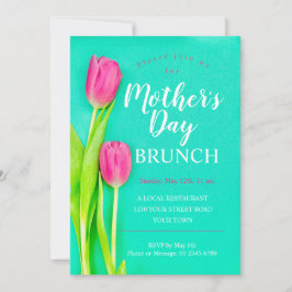 Convite Dia de as mães Brunch Tulip Floral