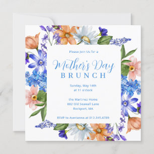 Convite Dia de as mães Brunch Wildflower