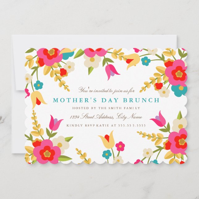 Convite Dia de as mães de Flores do País (Frente)