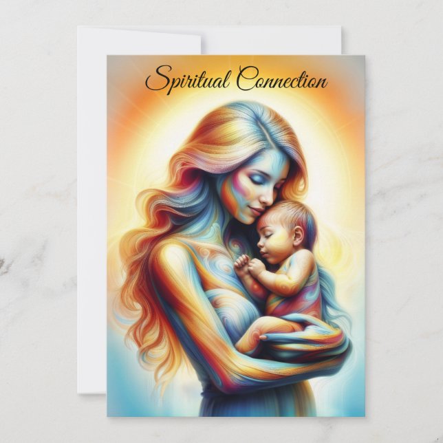 Convite Dia de as mães de maternidade ama a aura pastel su (Frente)