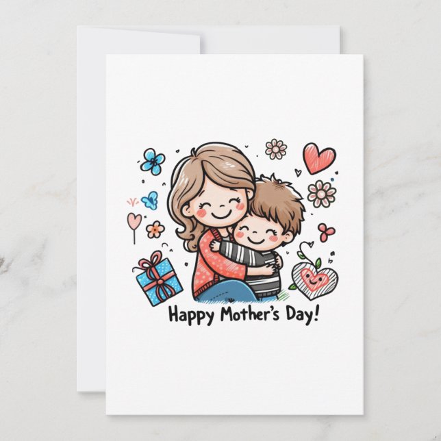 Convite Dia de as mães Feliz (Frente)